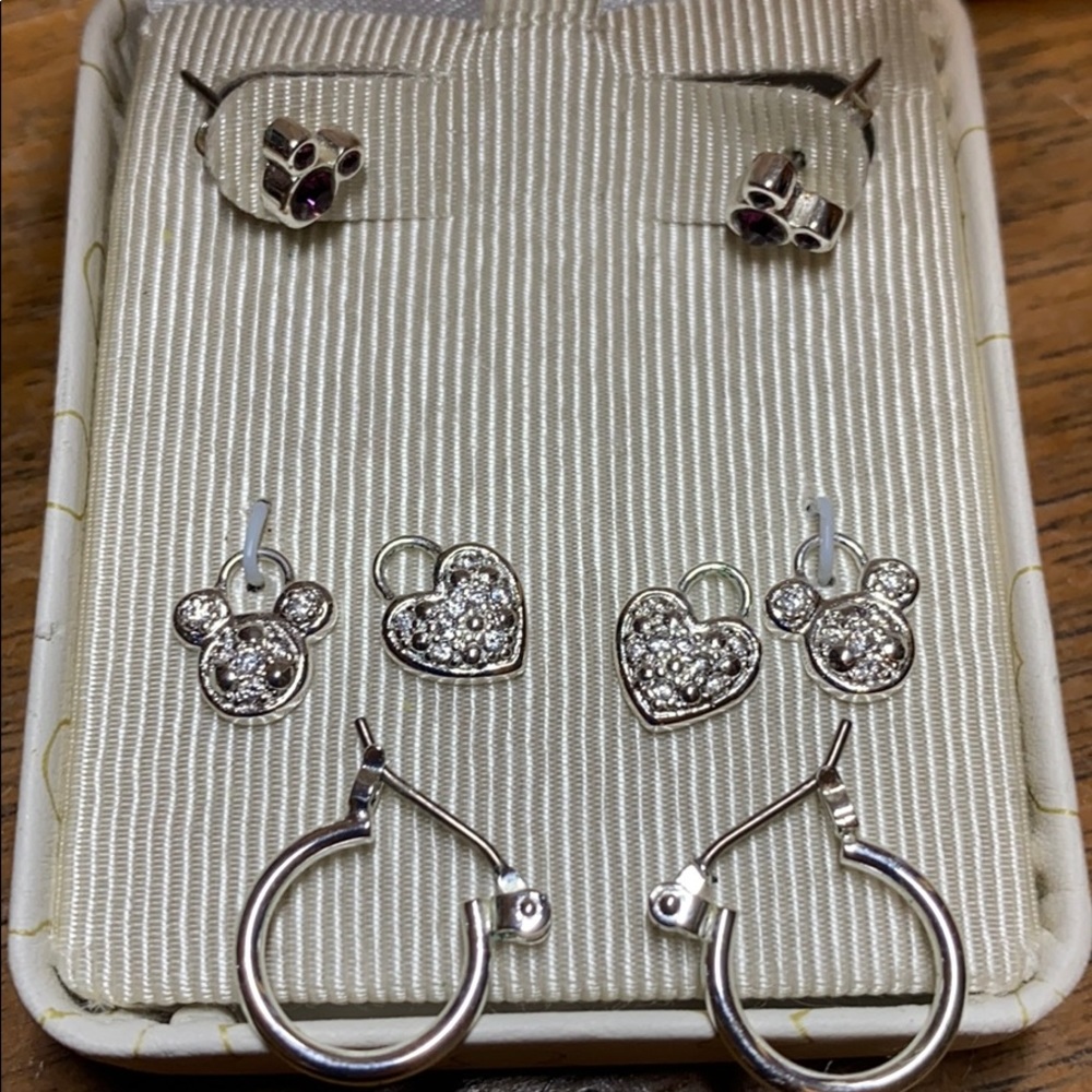 Mickey! Pierced multi earrings. New in box.